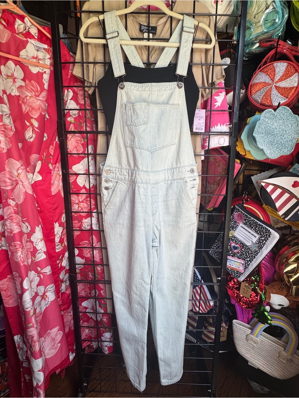 Hollister A&F Light Blue Denim Jean Overalls